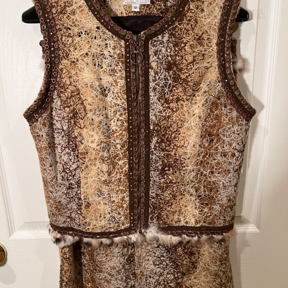 Designer Novelty Vest and Skirt - NEW